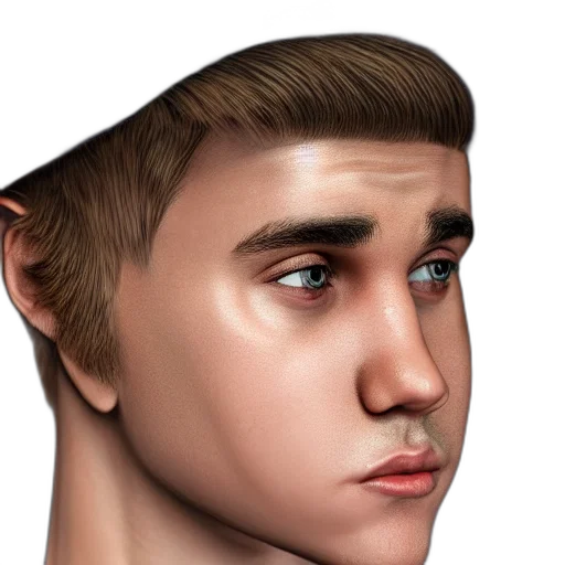 face, hair, photorealistic, cartoon transparent PNG cut-out