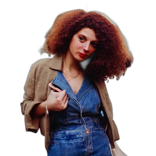 jacket, hair, hat, staff transparent PNG cut-out
