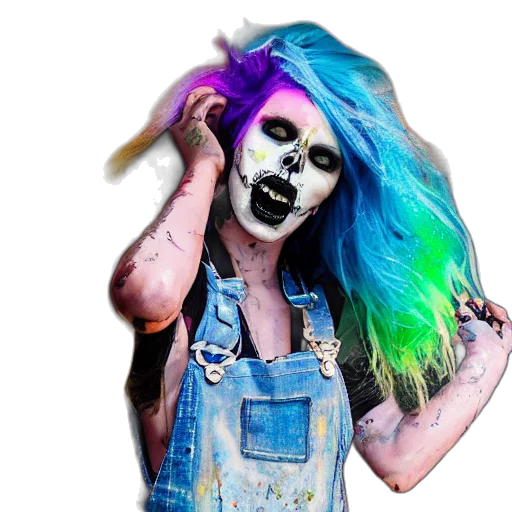mask, creature, hair, face transparent PNG cut-out