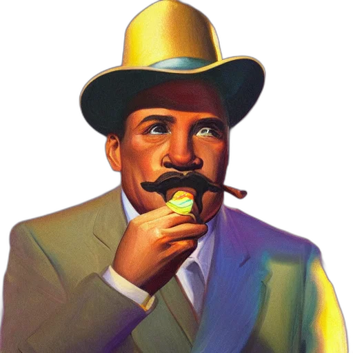 hat, face, food, staff transparent PNG cut-out