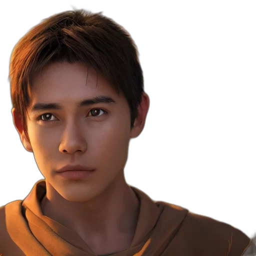 face, staff, photorealistic, fantasy art transparent PNG cut-out