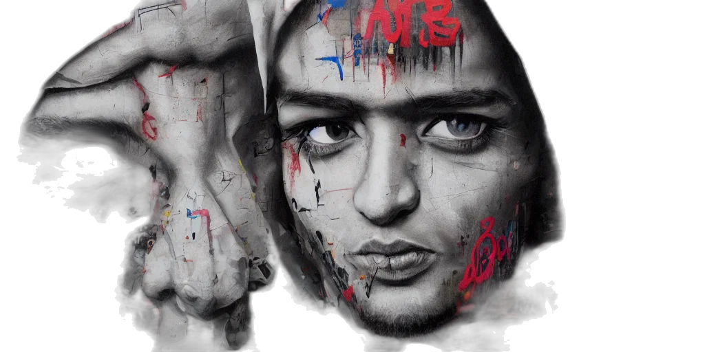 face, mask, photorealistic, concept art transparent PNG cut-out