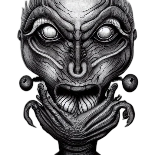 mask, face, creature, staff transparent PNG cut-out