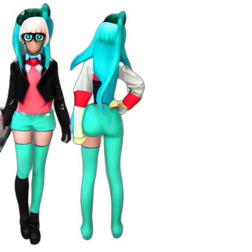 3d render, concept art, vaporwave, cartoon transparent PNG cut-out