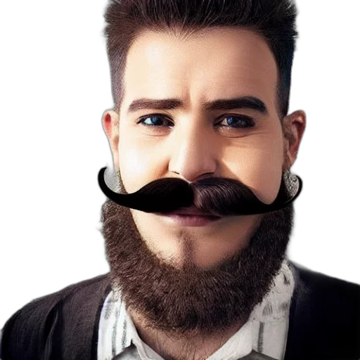 face, mask, staff, hair transparent PNG cut-out