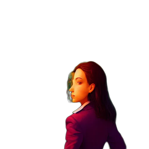 jacket, face, staff, robot transparent PNG cut-out
