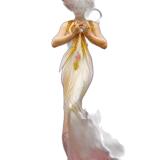 dress, staff, jewelry, dragon transparent PNG cut-out