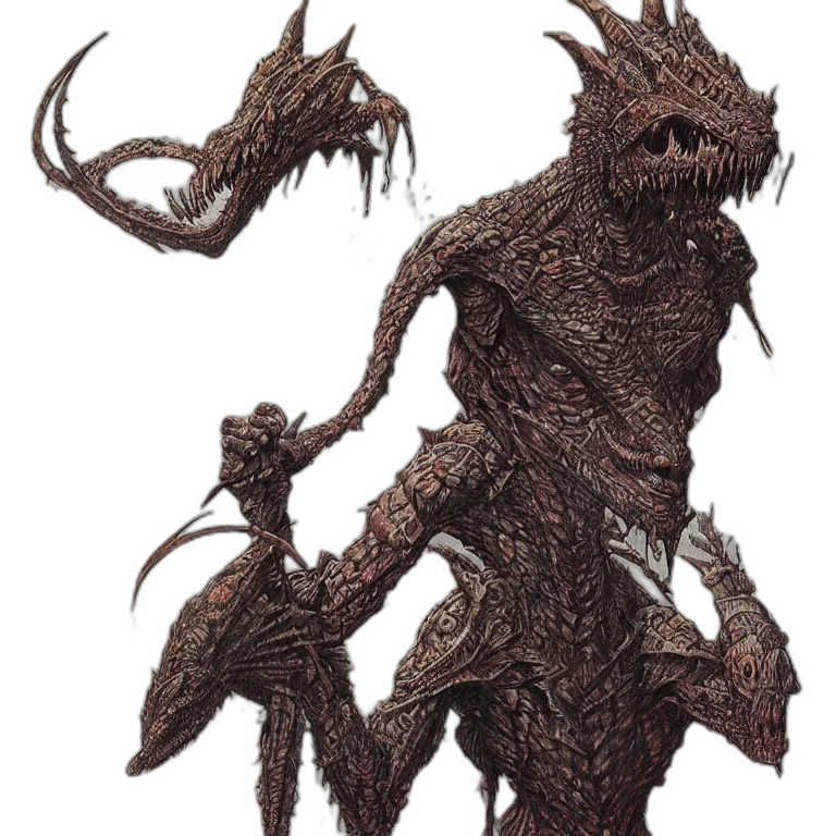creature, staff, dragon, animal transparent PNG cut-out