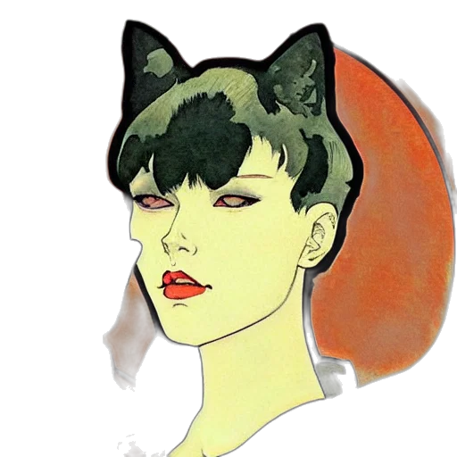 hat, mask, face, watercolor transparent PNG cut-out