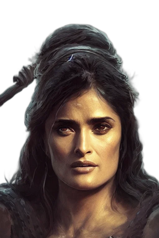 face, sword, staff, photorealistic transparent PNG cut-out