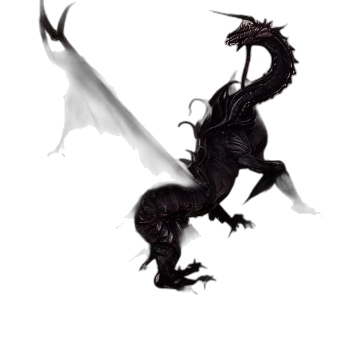 dragon, creature, animal, staff transparent PNG cut-out
