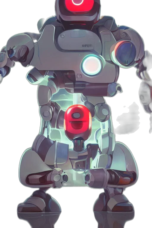 robot, weapon, staff, face transparent PNG cut-out