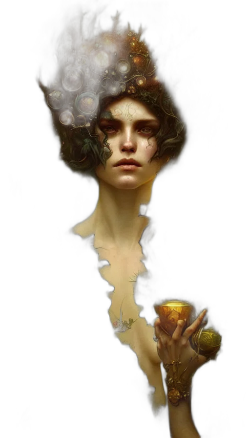 face, mask, crown, staff transparent PNG cut-out