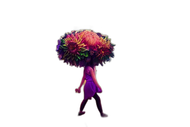 umbrella, flower, crown, hat transparent PNG cut-out