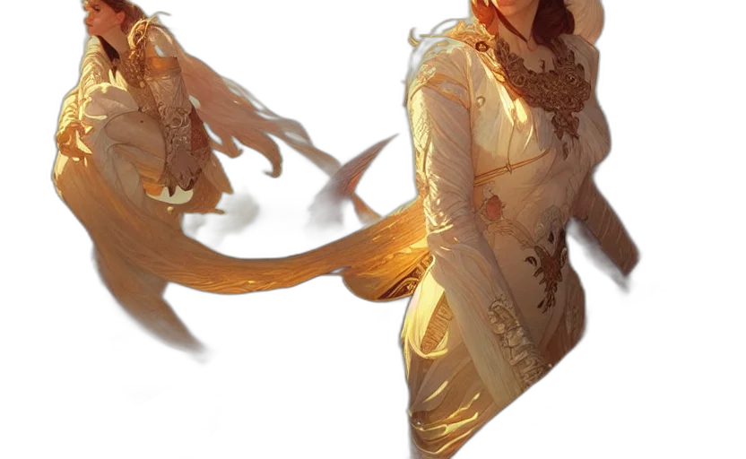 dragon, dress, creature, sword transparent PNG cut-out