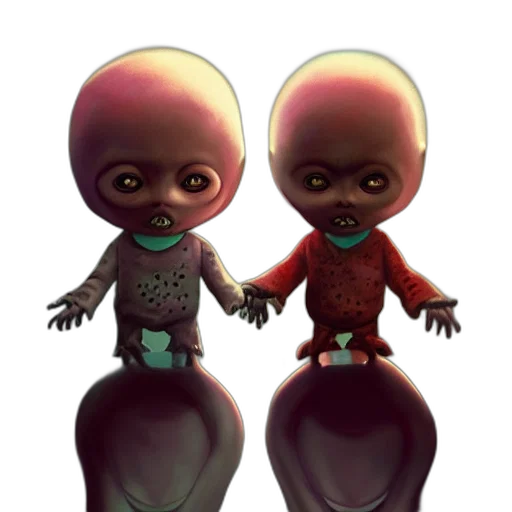 creature, concept art, 3d render, pixel art transparent PNG cut-out
