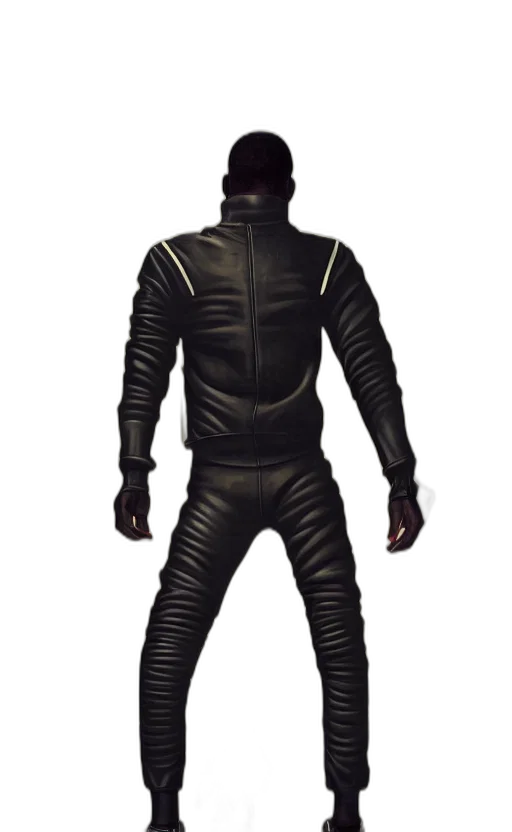 jacket, mask, staff, robot transparent PNG cut-out