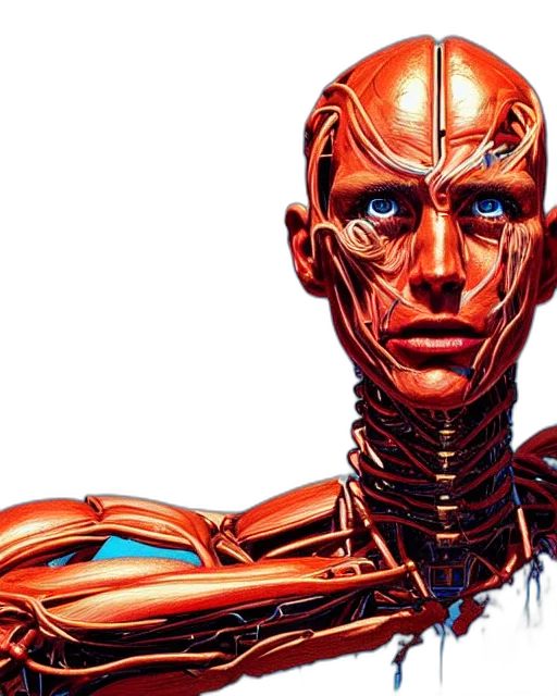 robot, cyberpunk, concept art, comic book art transparent PNG cut-out