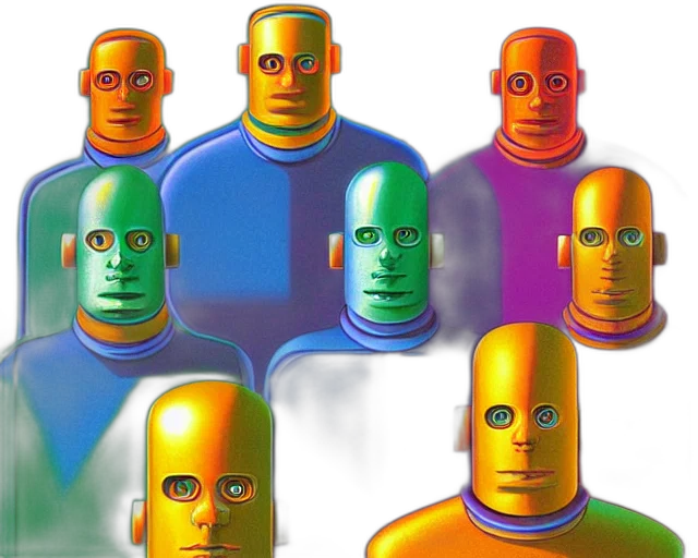 robot, mask, face, 3d render transparent PNG cut-out