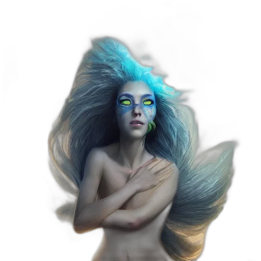 hair, creature, mask, crown transparent PNG cut-out