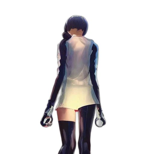 jacket, dress, staff, robot transparent PNG cut-out