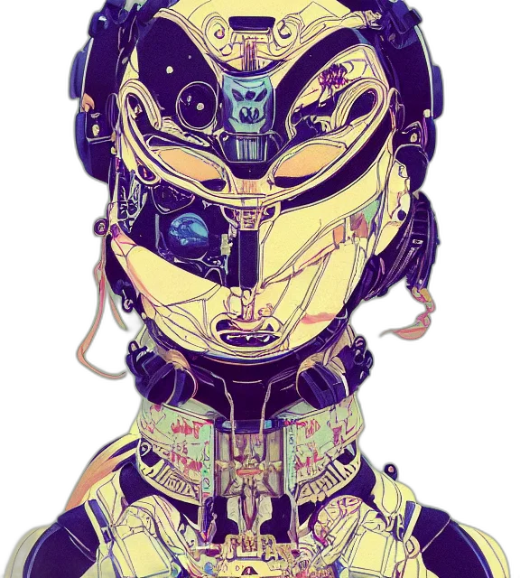 robot, mask, face, cyberpunk transparent PNG cut-out