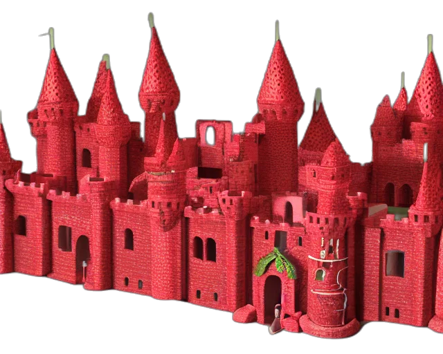 crown, building, 3d render, concept art transparent PNG cut-out