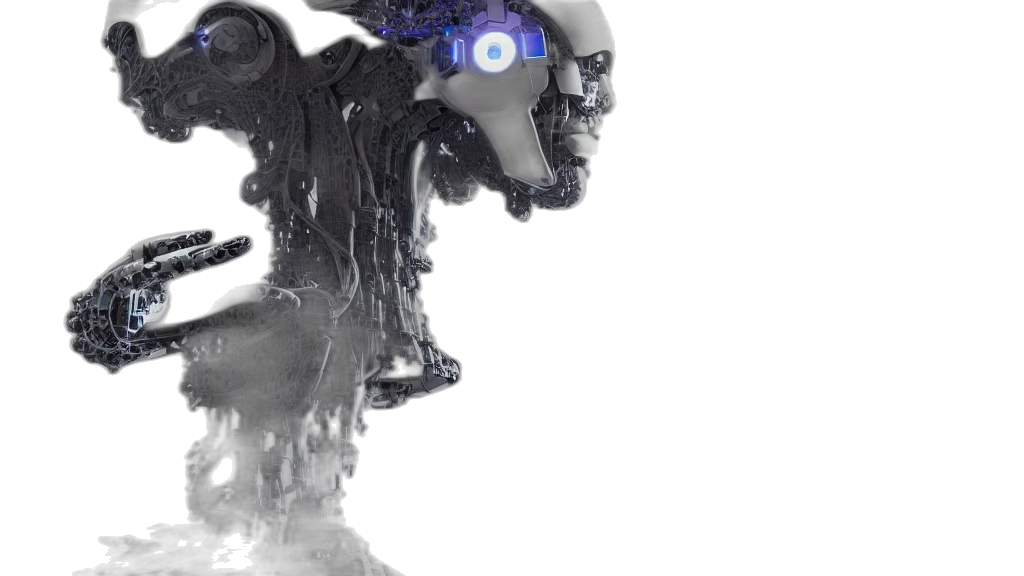 robot, face, mask, cyberpunk transparent PNG cut-out