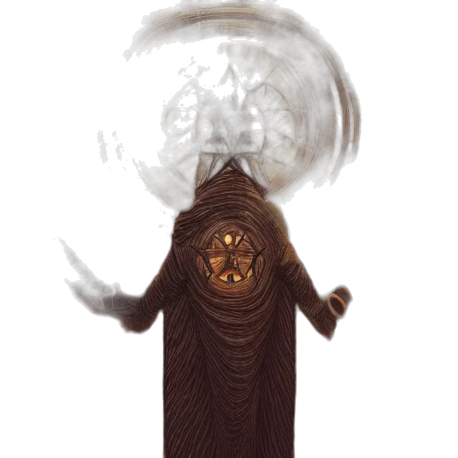 staff, mask, creature, hat transparent PNG cut-out