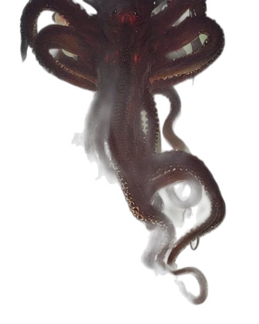 creature, hair, mask, staff transparent PNG cut-out
