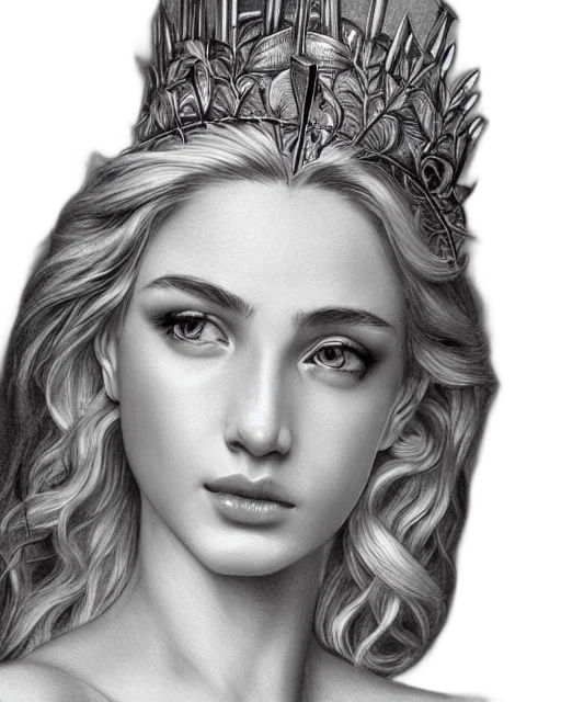 crown, face, jewelry, photorealistic transparent PNG cut-out