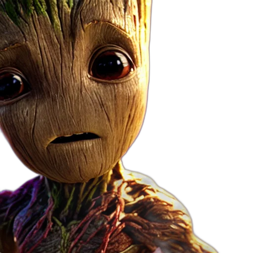 creature, tree, face, 3d render transparent PNG cut-out