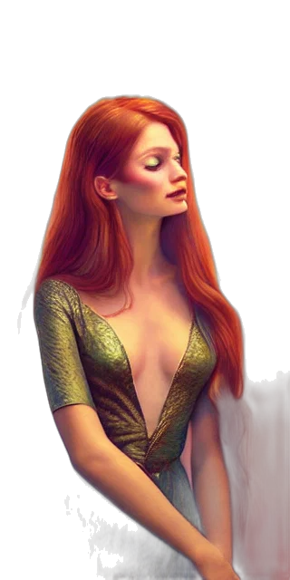 dress, jewelry, crown, fantasy art transparent PNG cut-out