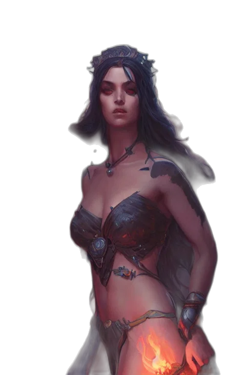 dress, fantasy art, concept art, comic book art transparent PNG cut-out