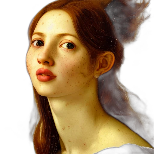 face, hair, dress, jewelry transparent PNG cut-out