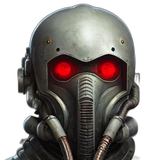 mask, robot, face, concept art transparent PNG cut-out