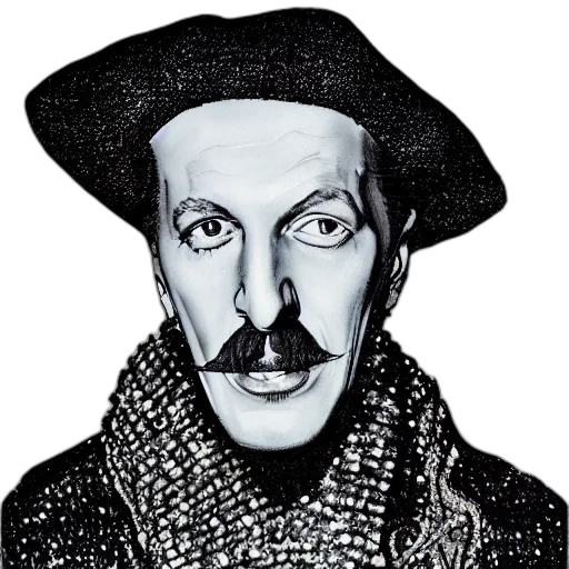 face, hat, mask, staff transparent PNG cut-out