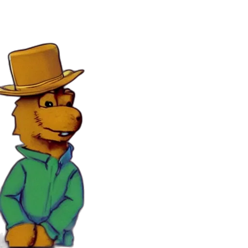 hat, jacket, animal, staff transparent PNG cut-out