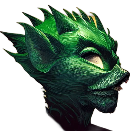 mask, dragon, creature, face transparent PNG cut-out