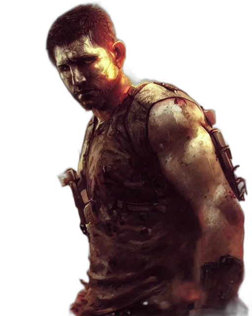weapon, face, concept art, photorealistic transparent PNG cut-out