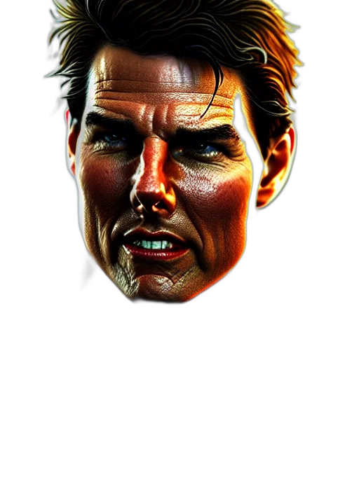 face, mask, photorealistic, comic book art transparent PNG cut-out