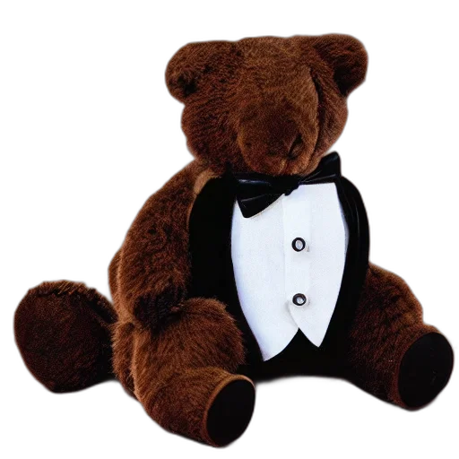 brown, bear, animal, wearing transparent PNG cut-out