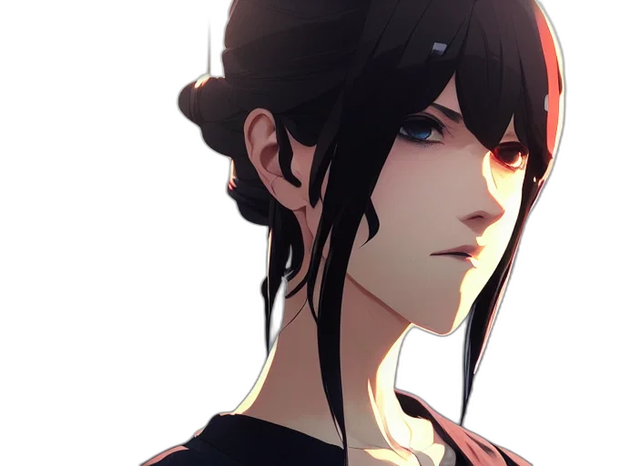 face, staff, anime, concept art transparent PNG cut-out