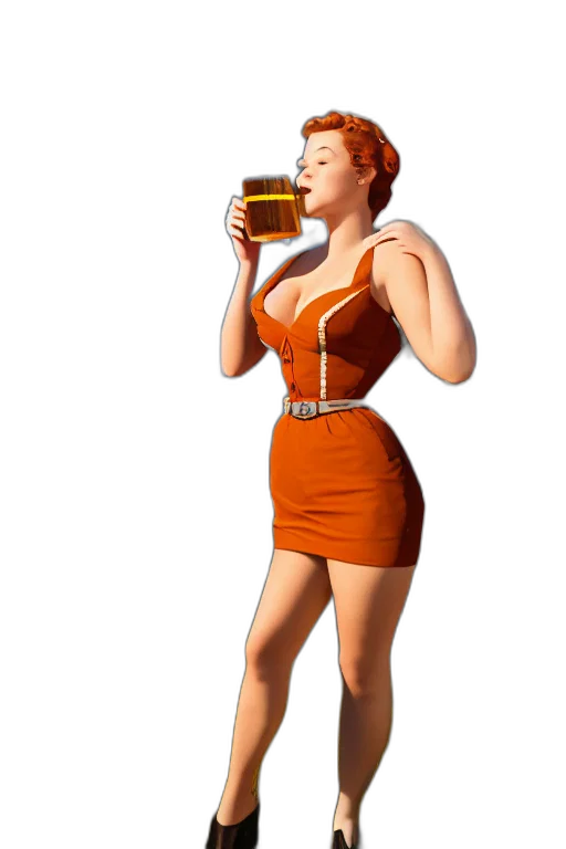 dress, bottle, concept art, 3d render transparent PNG cut-out