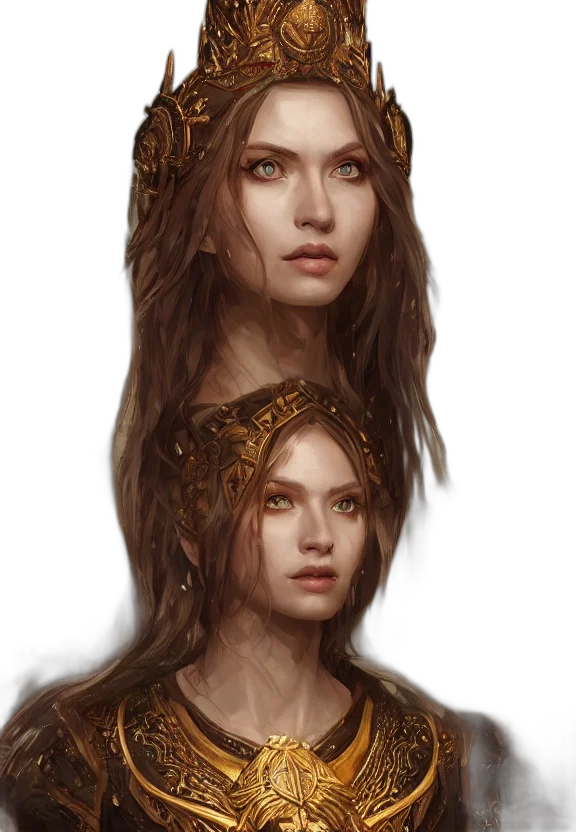 face, crown, fantasy art, concept art transparent PNG cut-out
