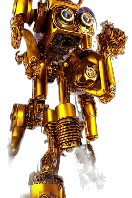 robot, jewelry, weapon, crown transparent PNG cut-out