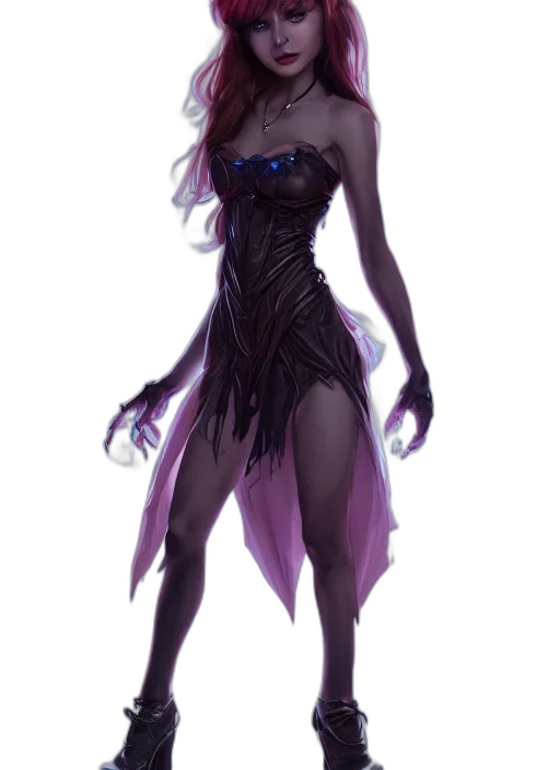 dress, creature, staff, concept art transparent PNG cut-out