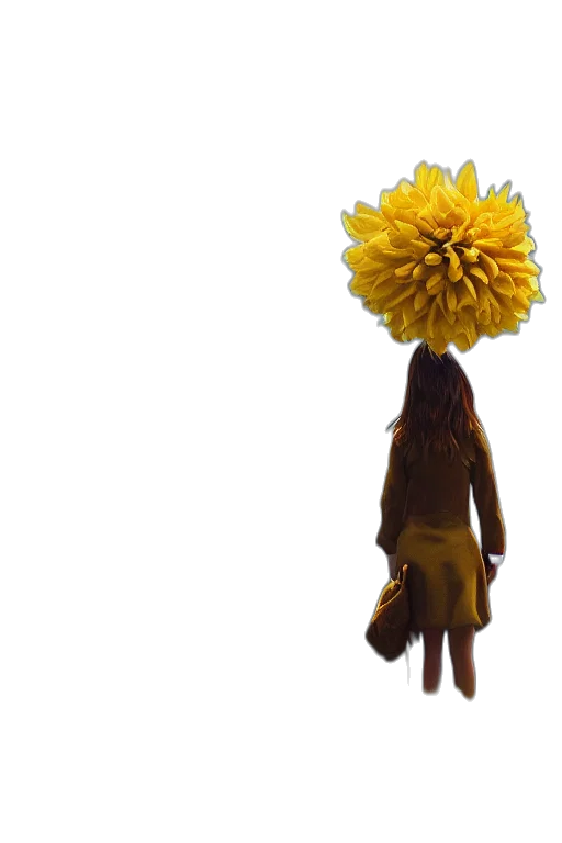 flower, crown, staff, dress transparent PNG cut-out