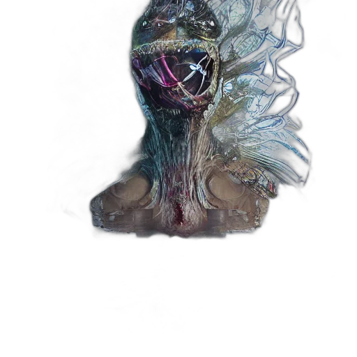 mask, creature, crown, dragon transparent PNG cut-out