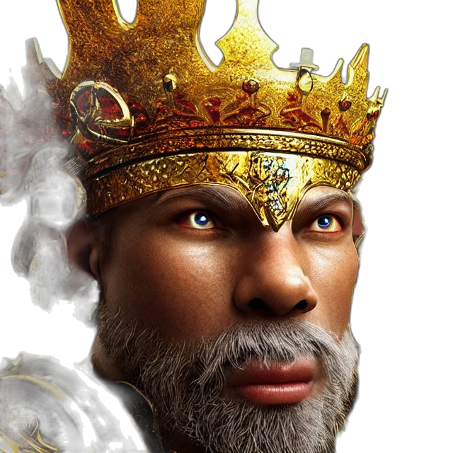 crown, face, photorealistic, fantasy art transparent PNG cut-out